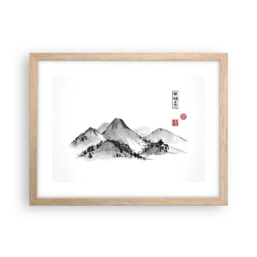 Poster in einem Rahmen aus heller Eiche - Unendliche Fernen - 40x30 cm