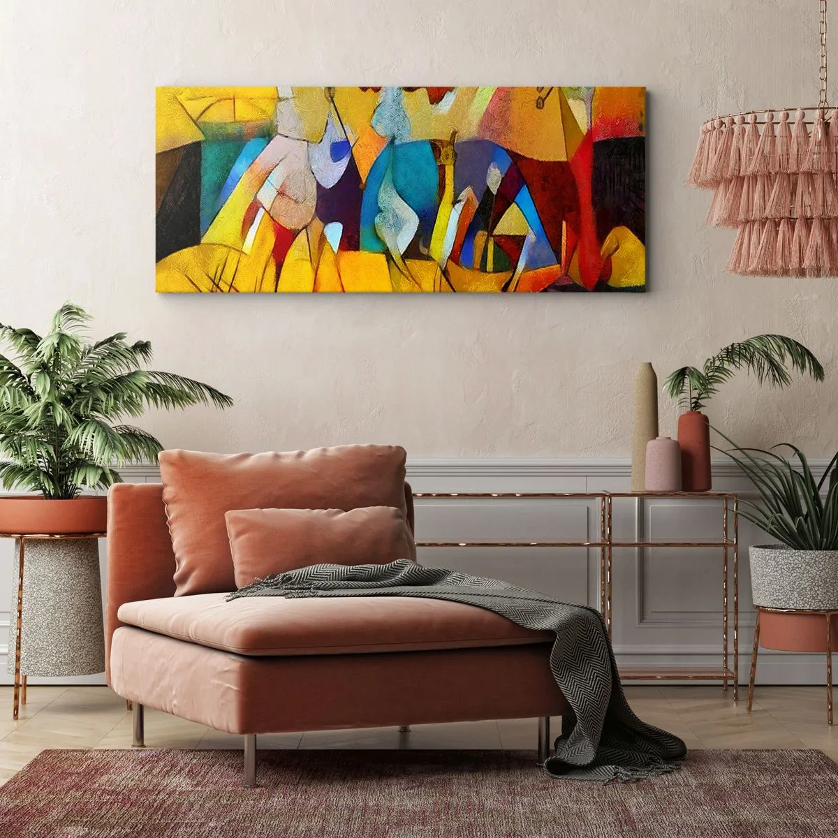 Bild auf Leinwand - Leinwandbild - Sonne - Leben - Freude - 100x40 cm