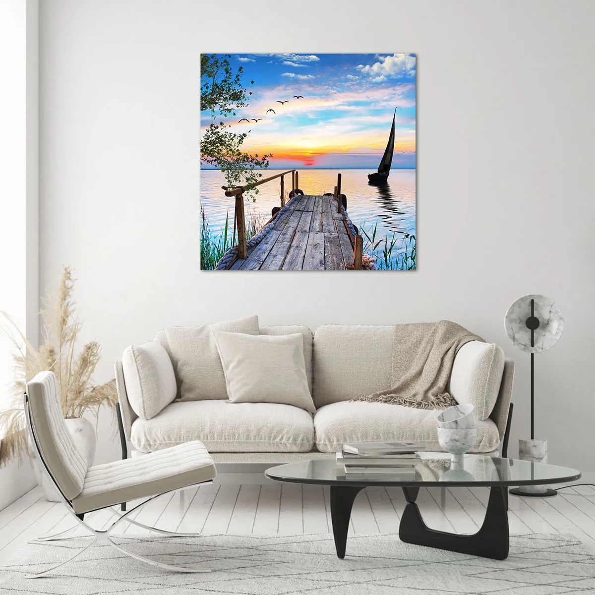 Glasbild - Bild auf glas - Guten Abend - 60x60 cm