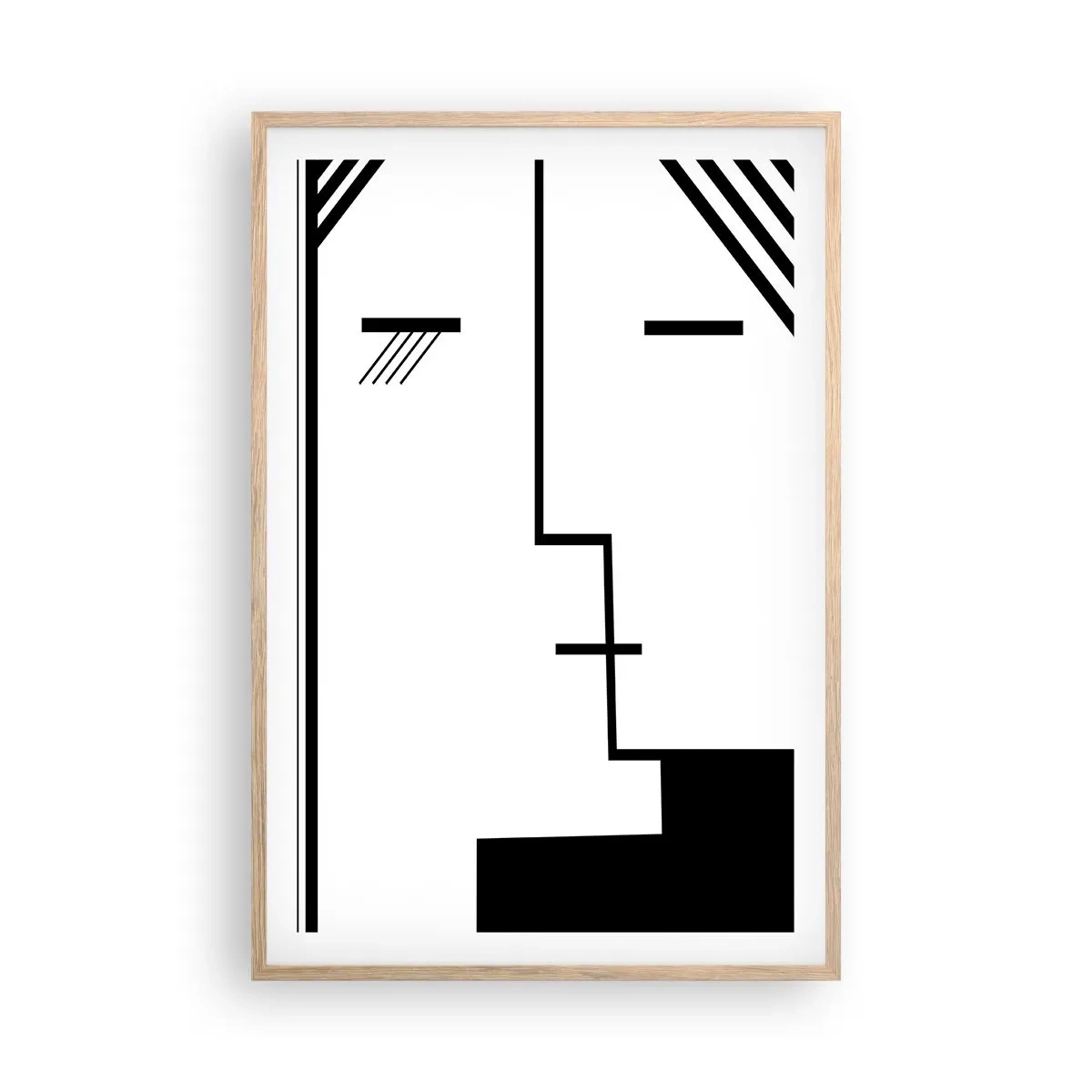 Poster in einem Rahmen aus heller Eiche - Einfach ein Kuss - 61x91 cm