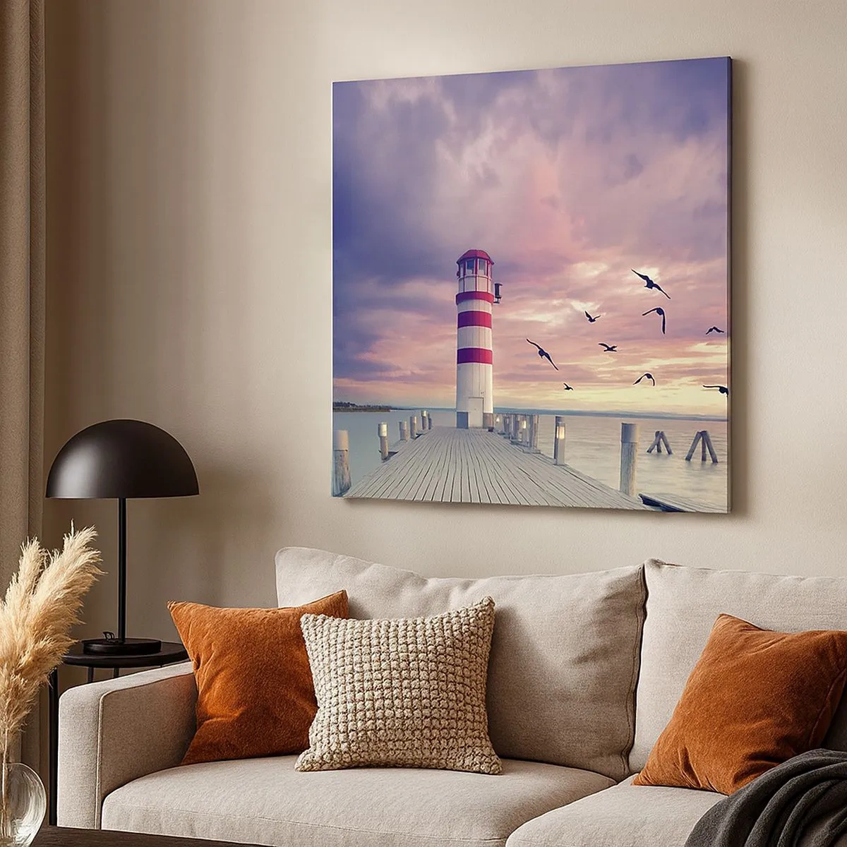 Bild auf Leinwand - Leinwandbild - Es ist Zeit zum Hafen zu gehen - 30x30 cm