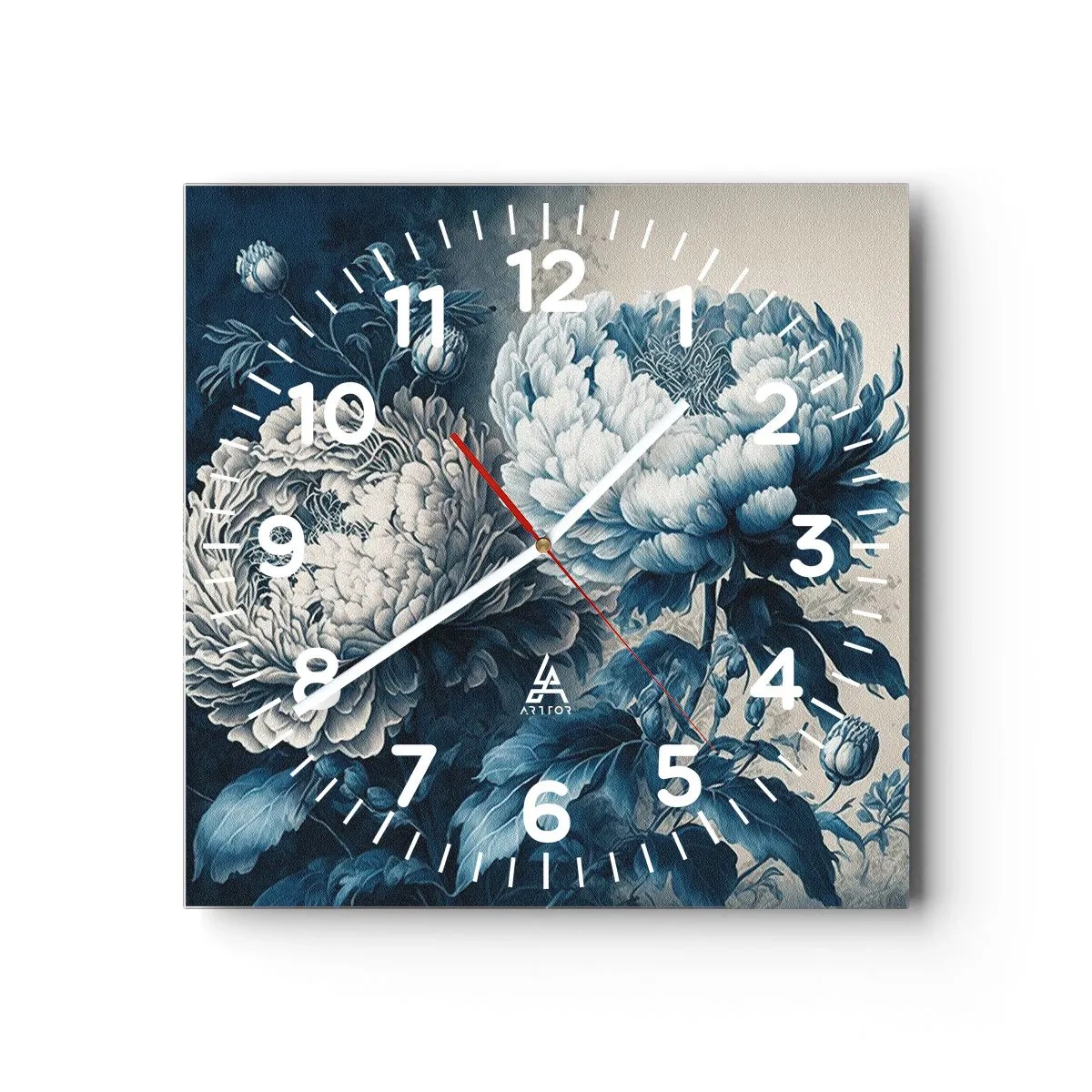 Wanduhr - Glasuhr - Passendes Paar - 30x30 cm