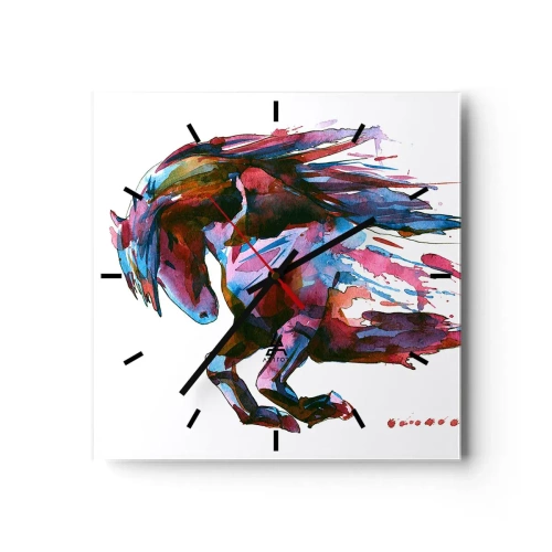 Wanduhr - Glasuhr - In Verzückung - 40x40 cm