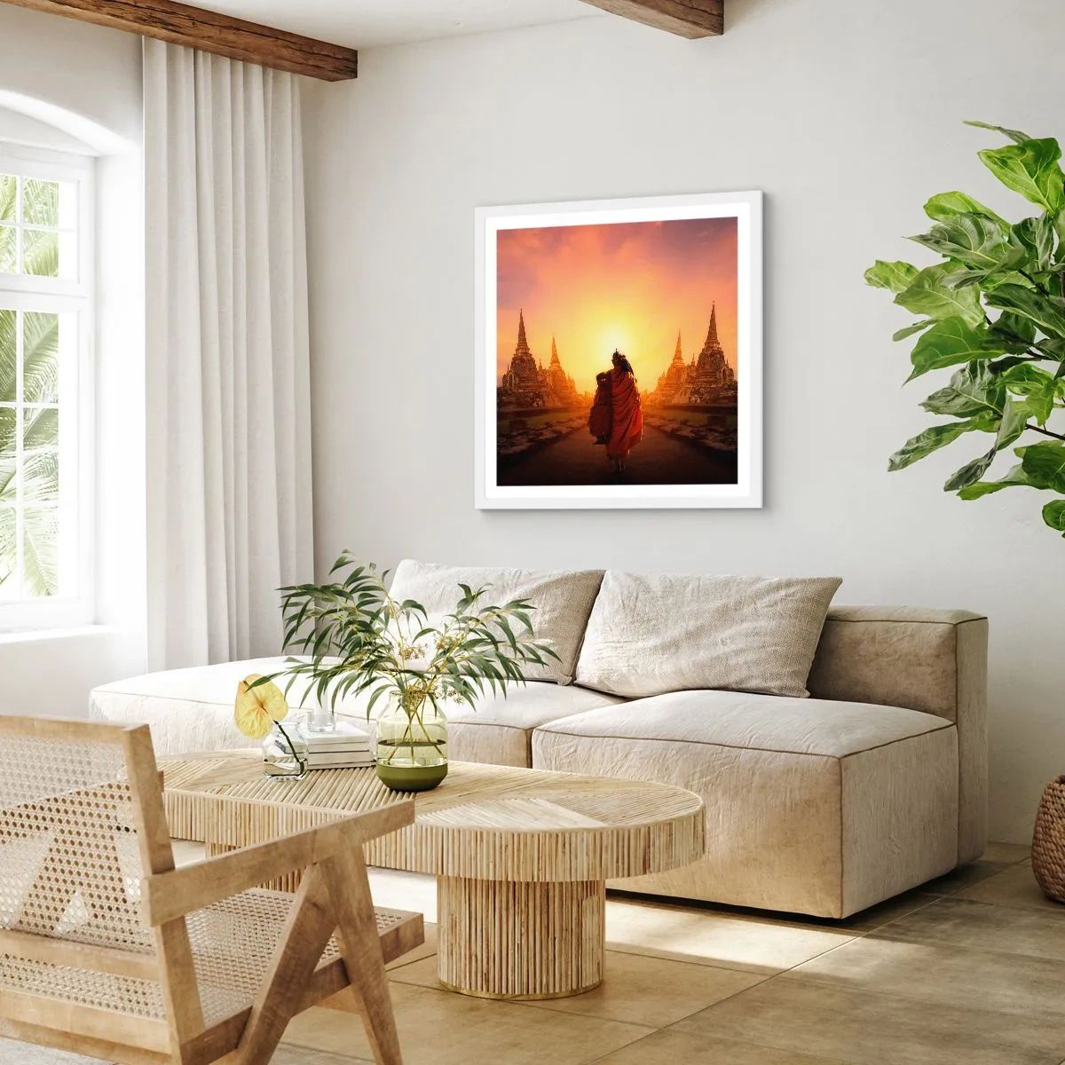 Poster in einem weißen Rahmen - In Frieden für die Ewigkeit - 30x30 cm