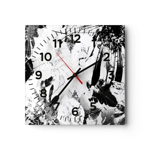Wanduhr - Glasuhr - Herbst negativ - 40x40 cm