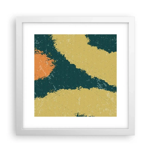 Poster in einem weißen Rahmen - Abstraktion – langsame Bewegung - 30x30 cm