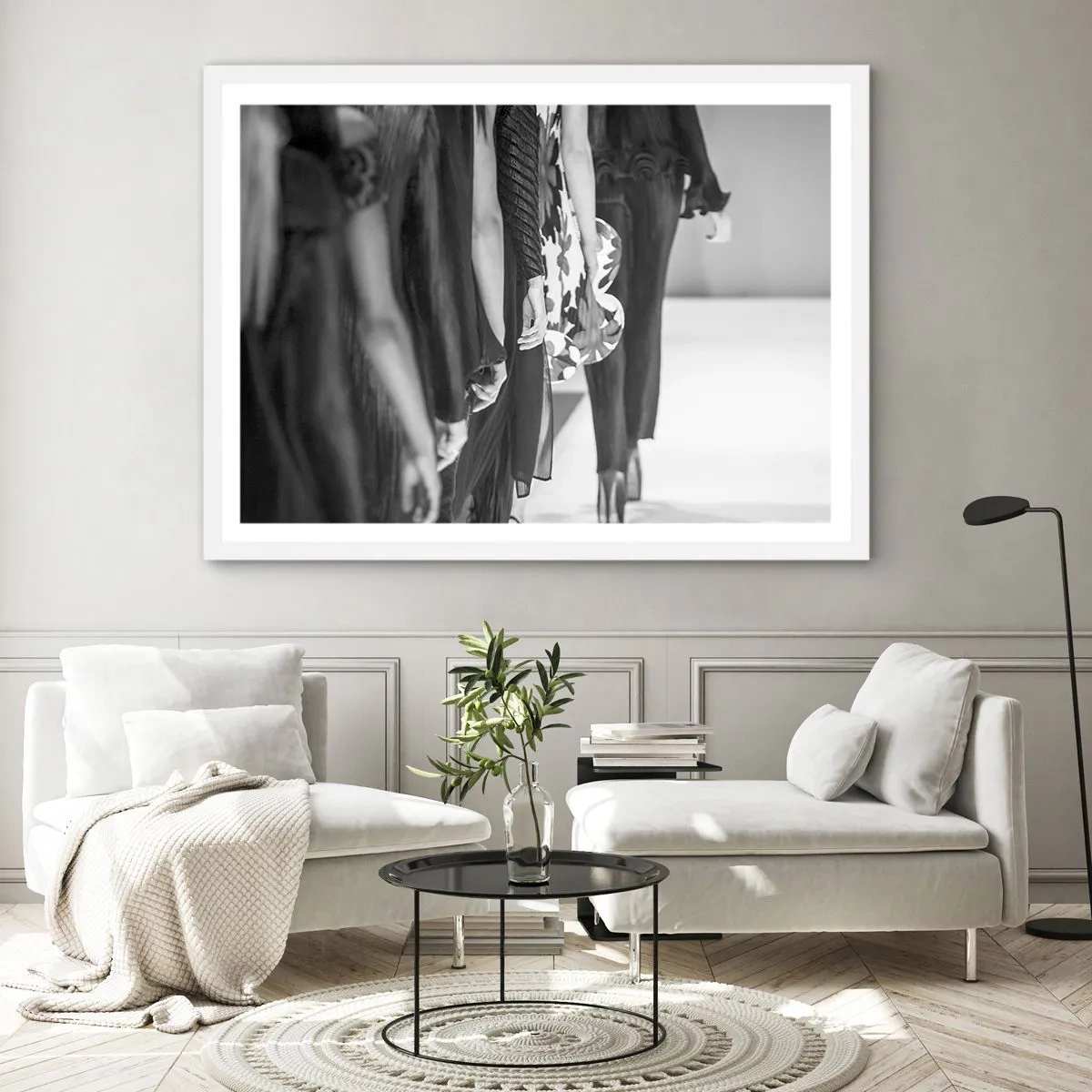 Poster in einem weißen Rahmen - Eine stilvolle Parade - 91x61 cm