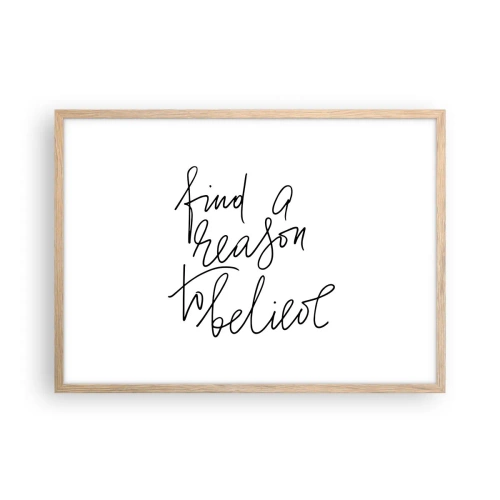 Poster in einem Rahmen aus heller Eiche - Es ist möglich - 70x50 cm