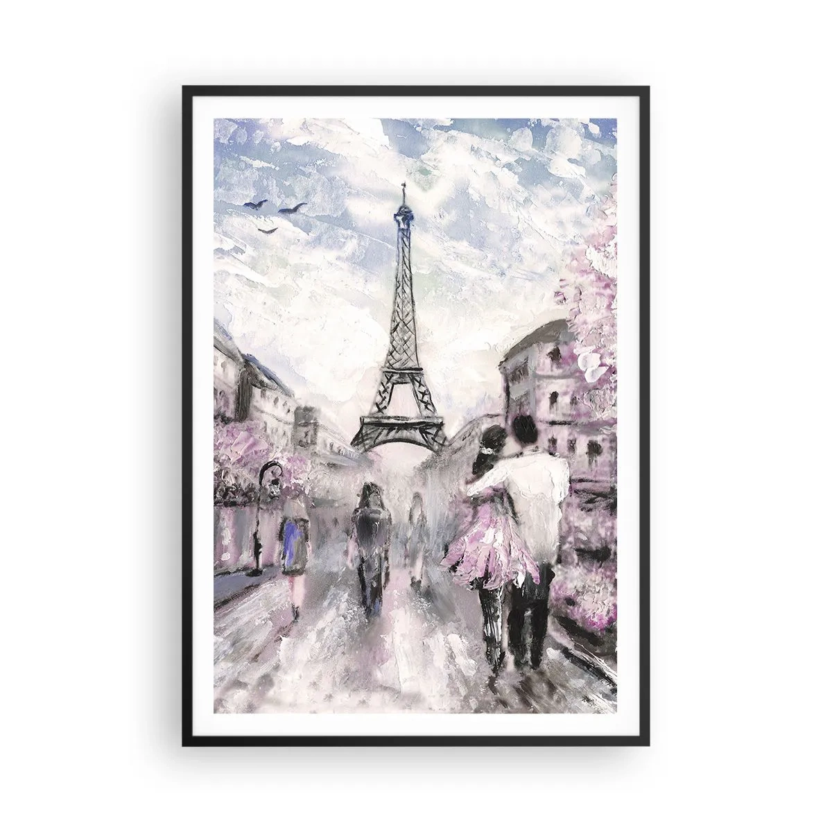 Poster in einem schwarzem Rahmen - Wie man sich verlieben kann, ist nur in ... - 70x100 cm