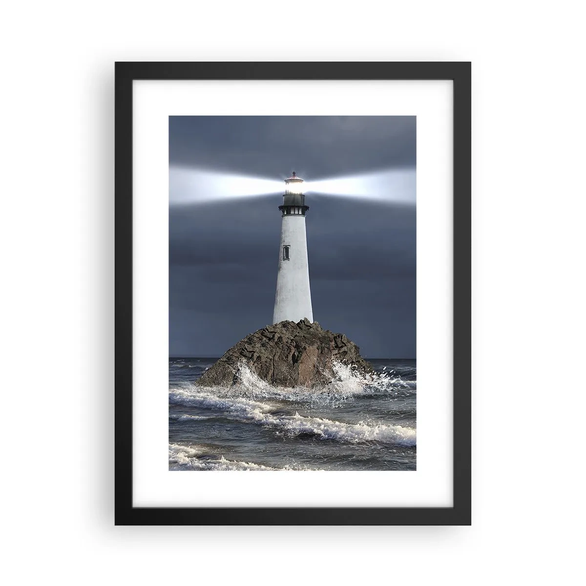 Poster in einem schwarzem Rahmen - Hier... hier... hier! - 30x40 cm