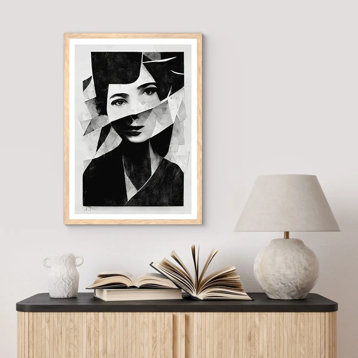Poster in einem Rahmen aus heller Eiche - So, wie du wirklich bist… - 50x70 cm