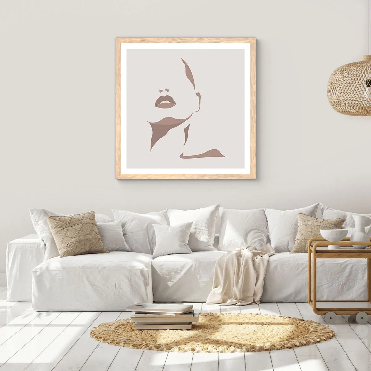 Poster in einem Rahmen aus heller Eiche - Aus Licht und Schatten - 30x30 cm