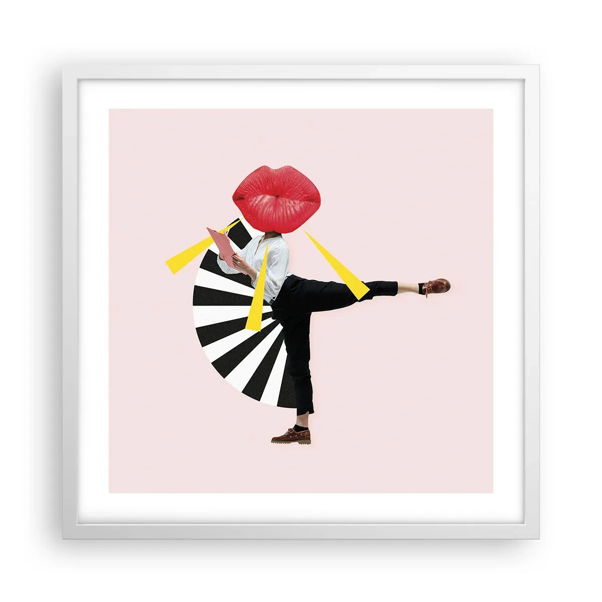 Poster in einem weißen Rahmen - Surreale Pop-Art - 50x50 cm