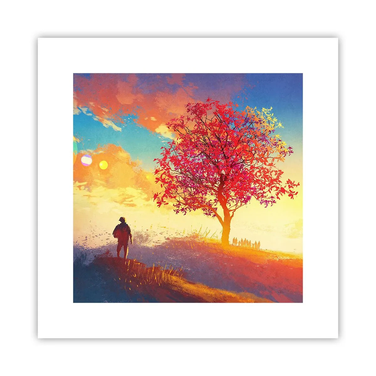 Poster - Pilger am Ziel - 30x30 cm