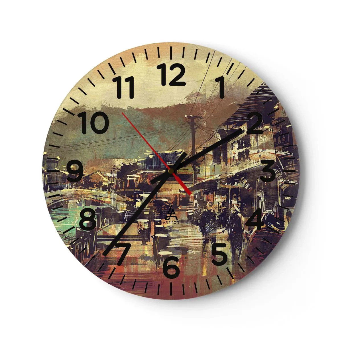 Wanduhr - Glasuhr - Das Leben als Reichtum an Grau - 30x30 cm