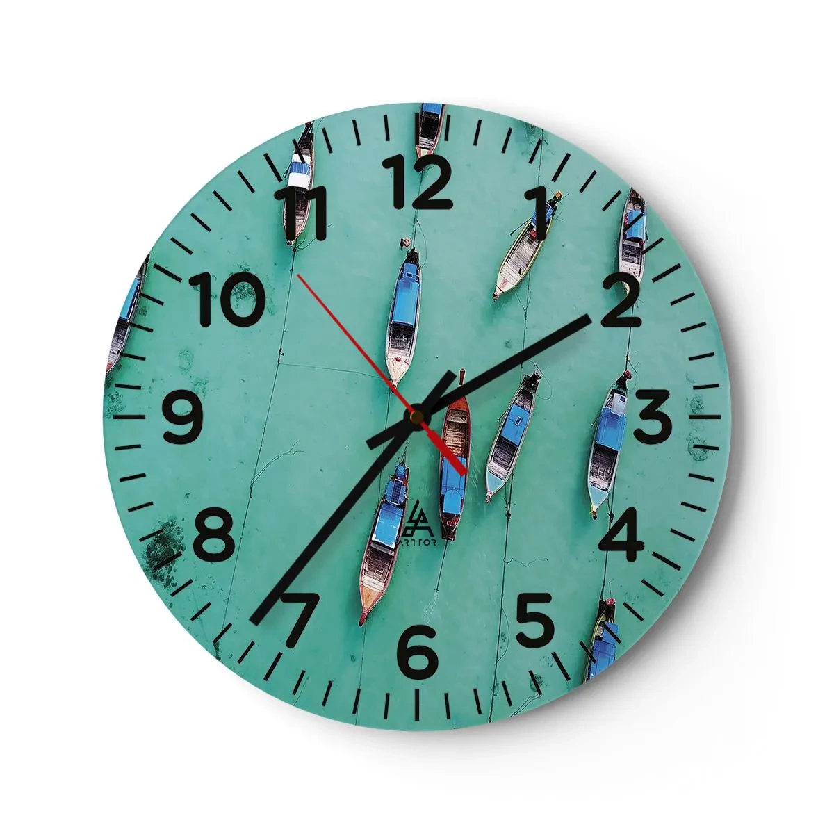 Wanduhr - Glasuhr - In freudiger Erwartung - 40x40 cm