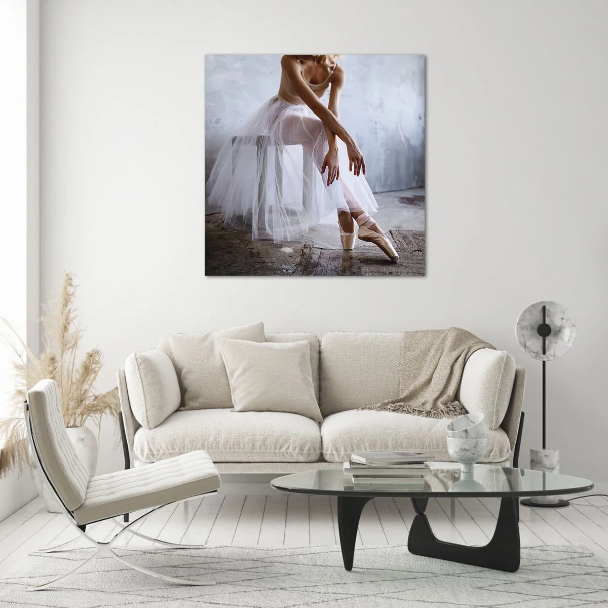 Glasbild - Bild auf glas - Bevor die Rampe leuchtet - 50x50 cm