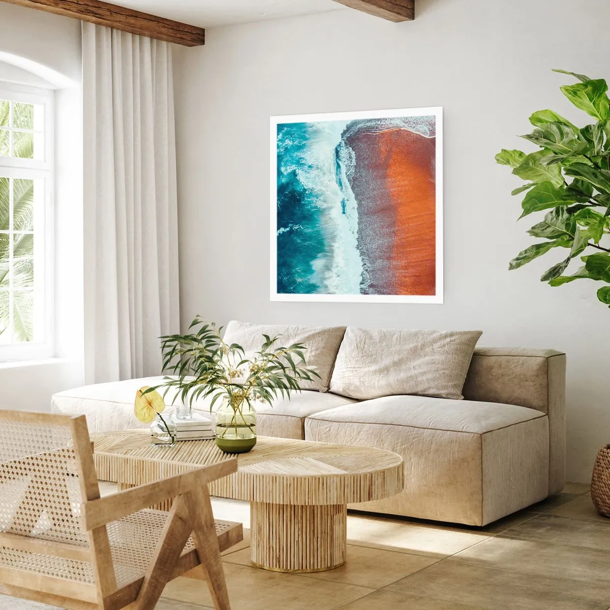 Poster - Berührung des Ozeans - 40x40 cm