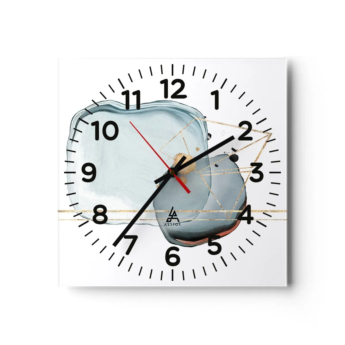 Wanduhr - Glasuhr - Eine Studie über Tropfen - 30x30 cm