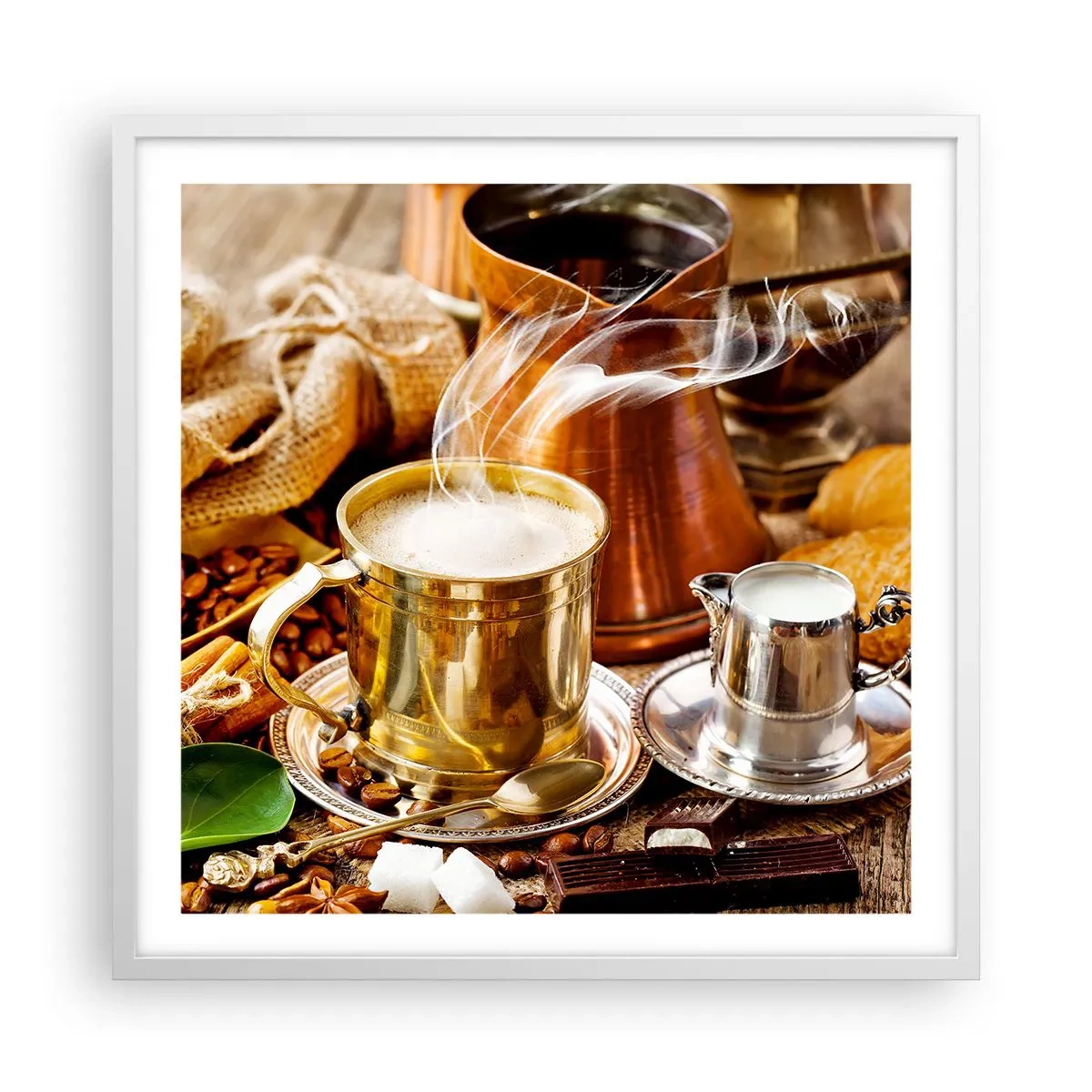 Poster in einem weißen Rahmen - Schönen Tag noch! - 60x60 cm