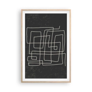 Poster in einem Rahmen aus heller Eiche - Nicht so einfach - 61x91 cm