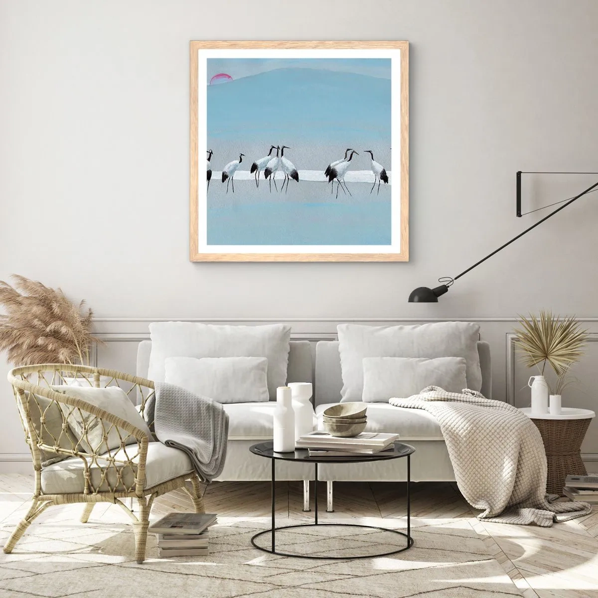 Poster in einem Rahmen aus heller Eiche - Nach einem heißen Tag - 60x60 cm