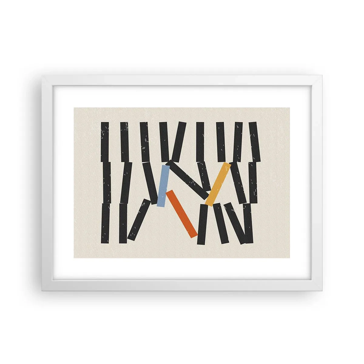 Poster in einem weißen Rahmen - Domino – Komposition - 40x30 cm