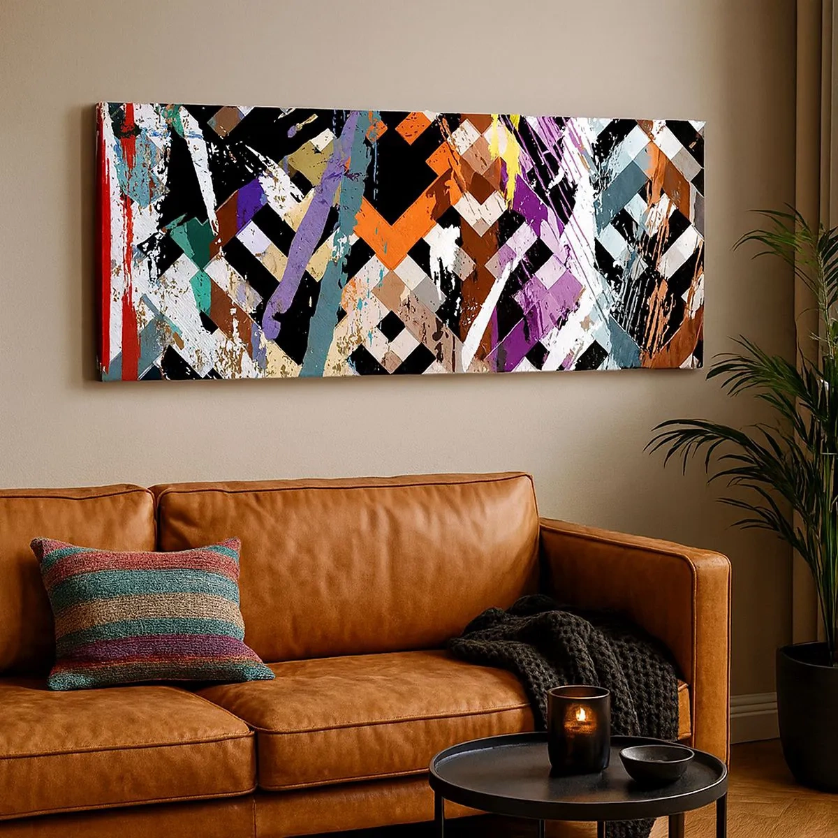 Bild auf Leinwand - Leinwandbild - Quadriert - 100x40 cm