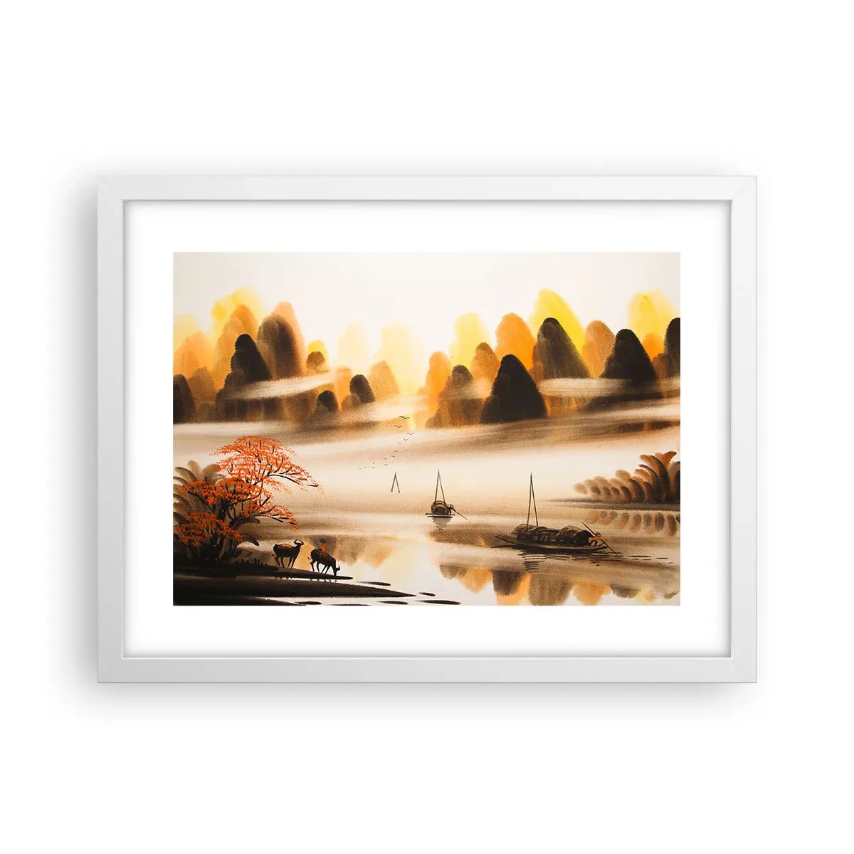 Poster in einem weißen Rahmen - Weiter als im Fernosten - 40x30 cm