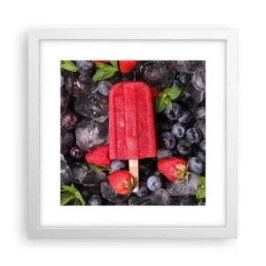 Poster in einem weißen Rahmen - So schmeckt der heiße Sommer - 30x30 cm