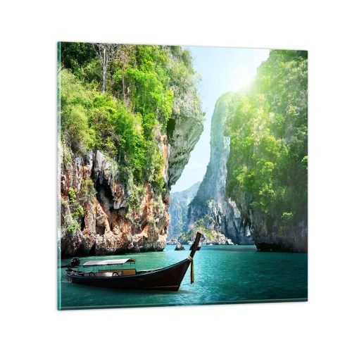 Glasbild - Bild auf glas - Eine Einladung zu einer exotischen Reise - 30x30 cm