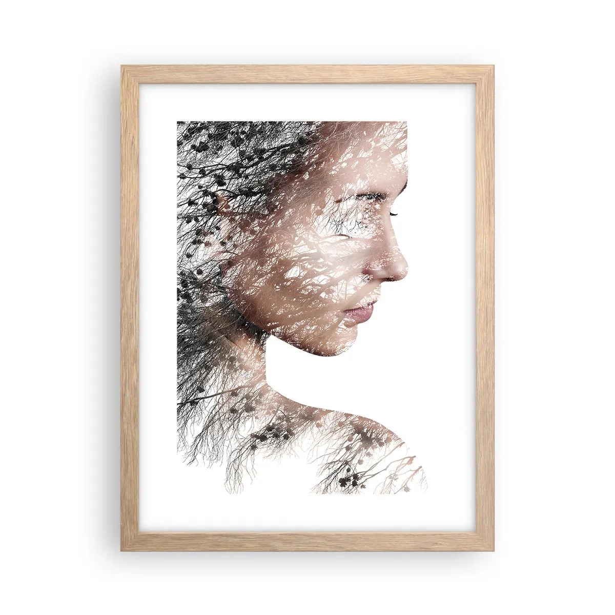 Poster in einem Rahmen aus heller Eiche - Der Geist des Waldes - 30x40 cm