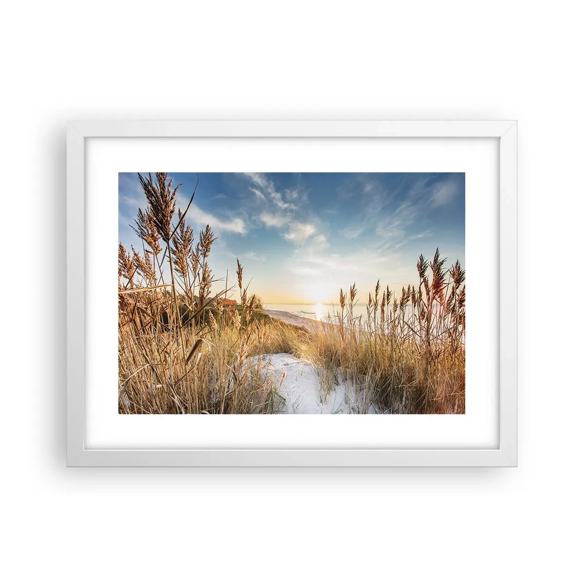 Poster in einem weißen Rahmen - Nordstrand - 40x30 cm
