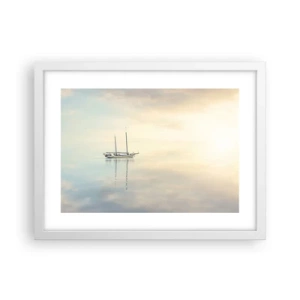 Poster in einem weißen Rahmen - Im Meer der Stille - 40x30 cm