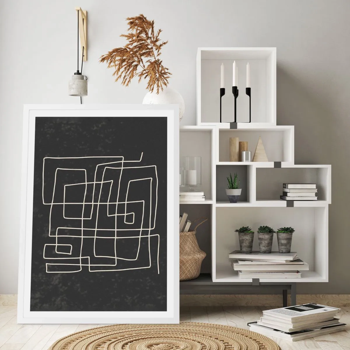 Poster in einem weißen Rahmen - Nicht so einfach - 70x100 cm