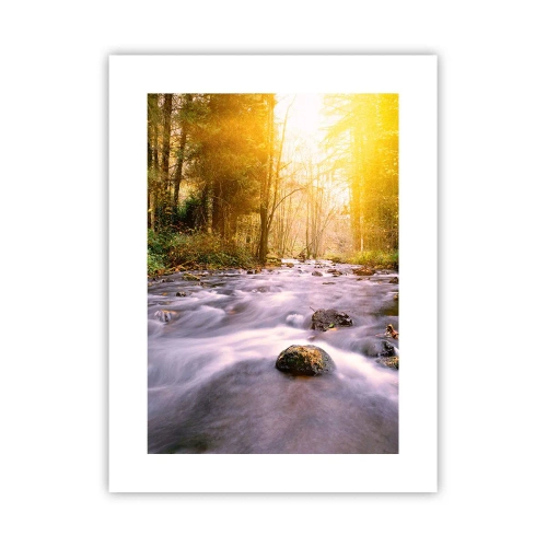 Poster - Malachit im Silber- und Goldrahmen - 30x40 cm