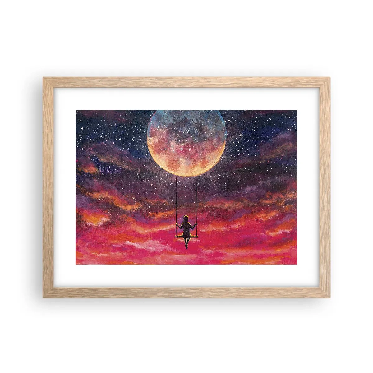 Poster in einem Rahmen aus heller Eiche - Traum - 40x30 cm