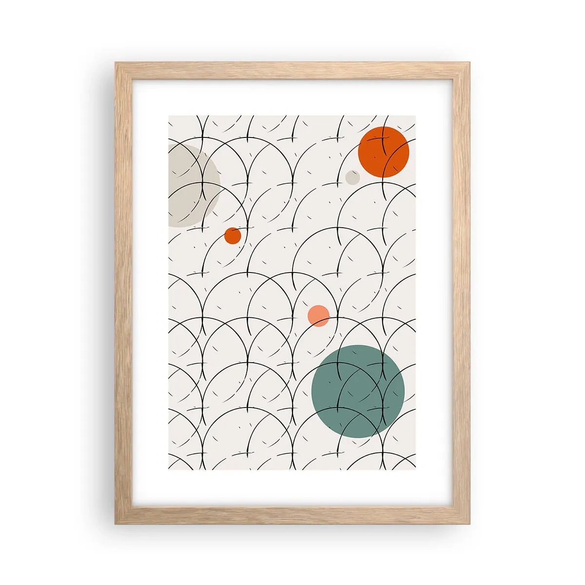 Poster in einem Rahmen aus heller Eiche - Im Pop-Art-Geist - 30x40 cm