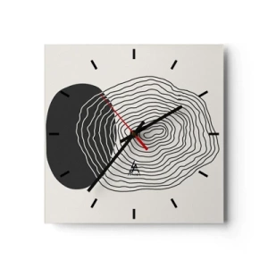 Wanduhr - Glasuhr - Dauer und Schwingung - 40x40 cm