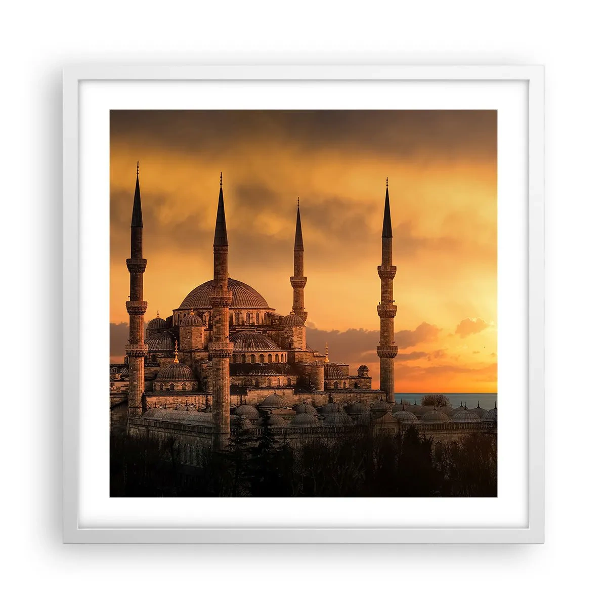 Poster in einem weißen Rahmen - Gott ist großartig - 50x50 cm