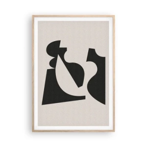 Poster in einem Rahmen aus heller Eiche - Zum Selbstbauen - 70x100 cm