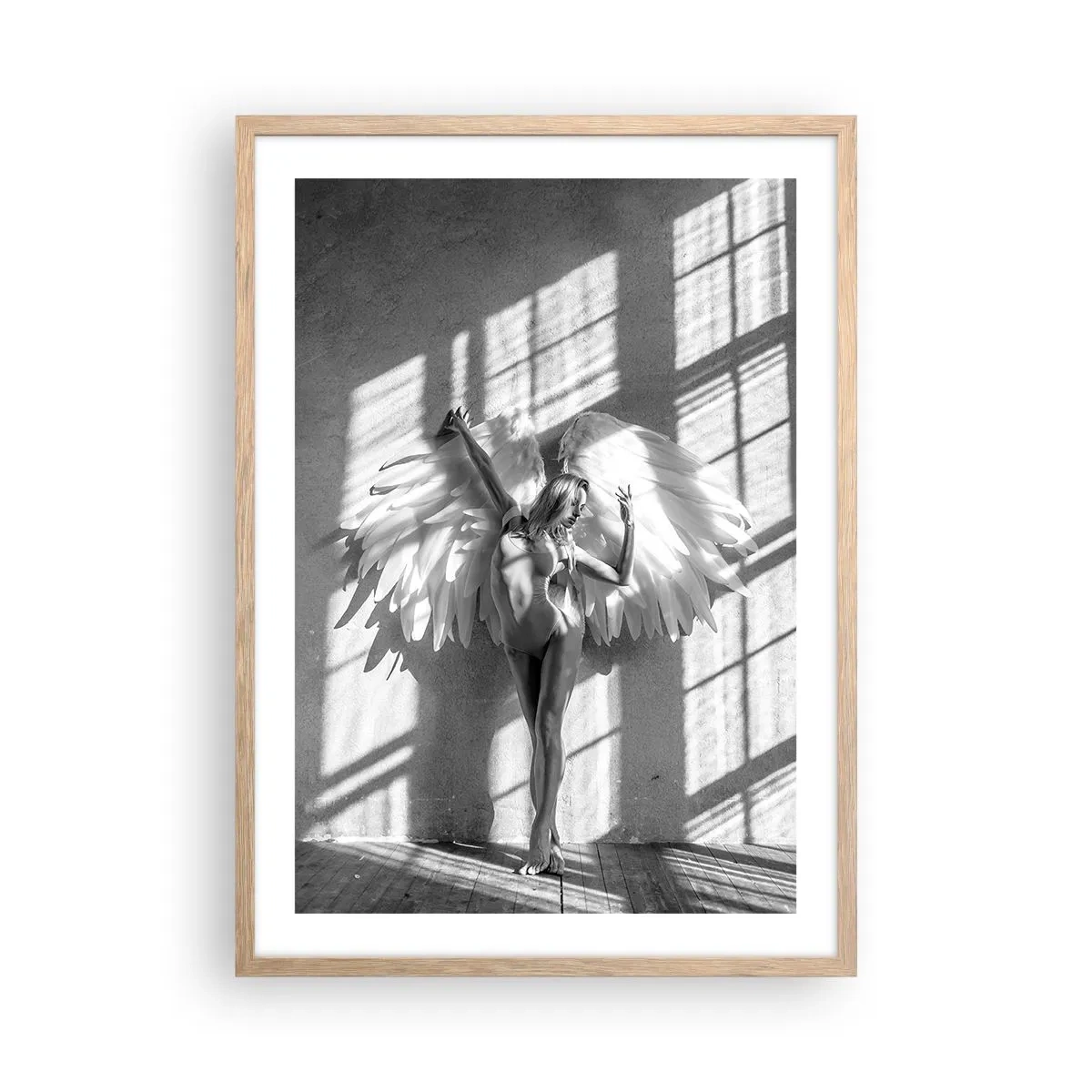 Poster in einem Rahmen aus heller Eiche - Direkt vom Himmel - 50x70 cm