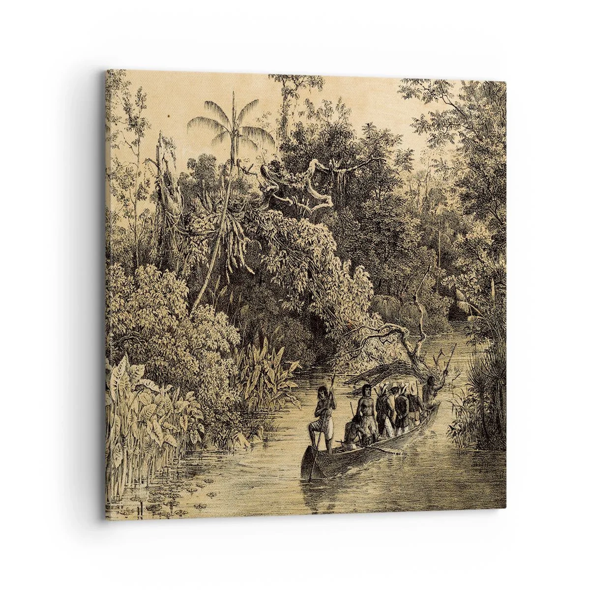 Bild auf Leinwand - Leinwandbild - Expedition zur Quelle - 70x70 cm