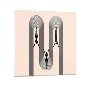 Glasbild - Bild auf glas - Verkehrt herum - 40x40 cm