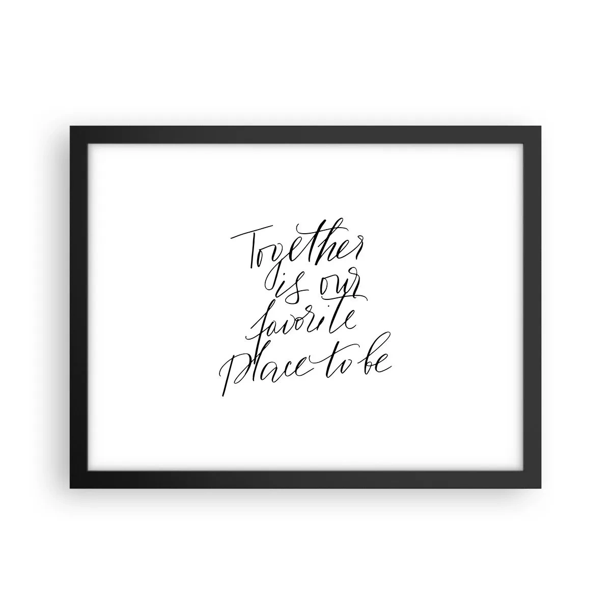 Poster in einem schwarzem Rahmen - Fühlst du das auch? - 40x30 cm