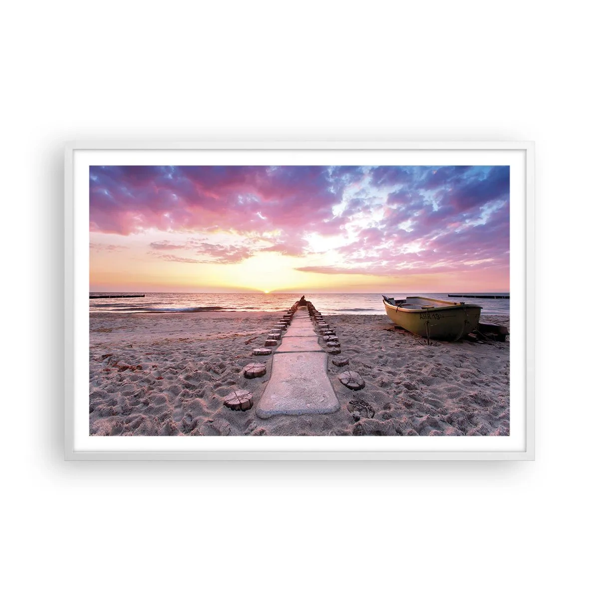 Poster in einem weißen Rahmen - Ein Moment tiefer Erfahrung - 91x61 cm