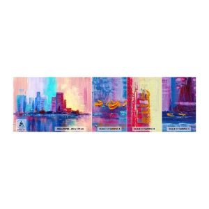 Fototapeten Muster Premium Canvas - In Farben getaucht - Stadt, Die Architektur, Stück - 100x30 cm