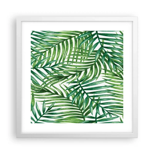 Poster in einem weißen Rahmen - Unter dem grünen Baldachin - 40x40 cm