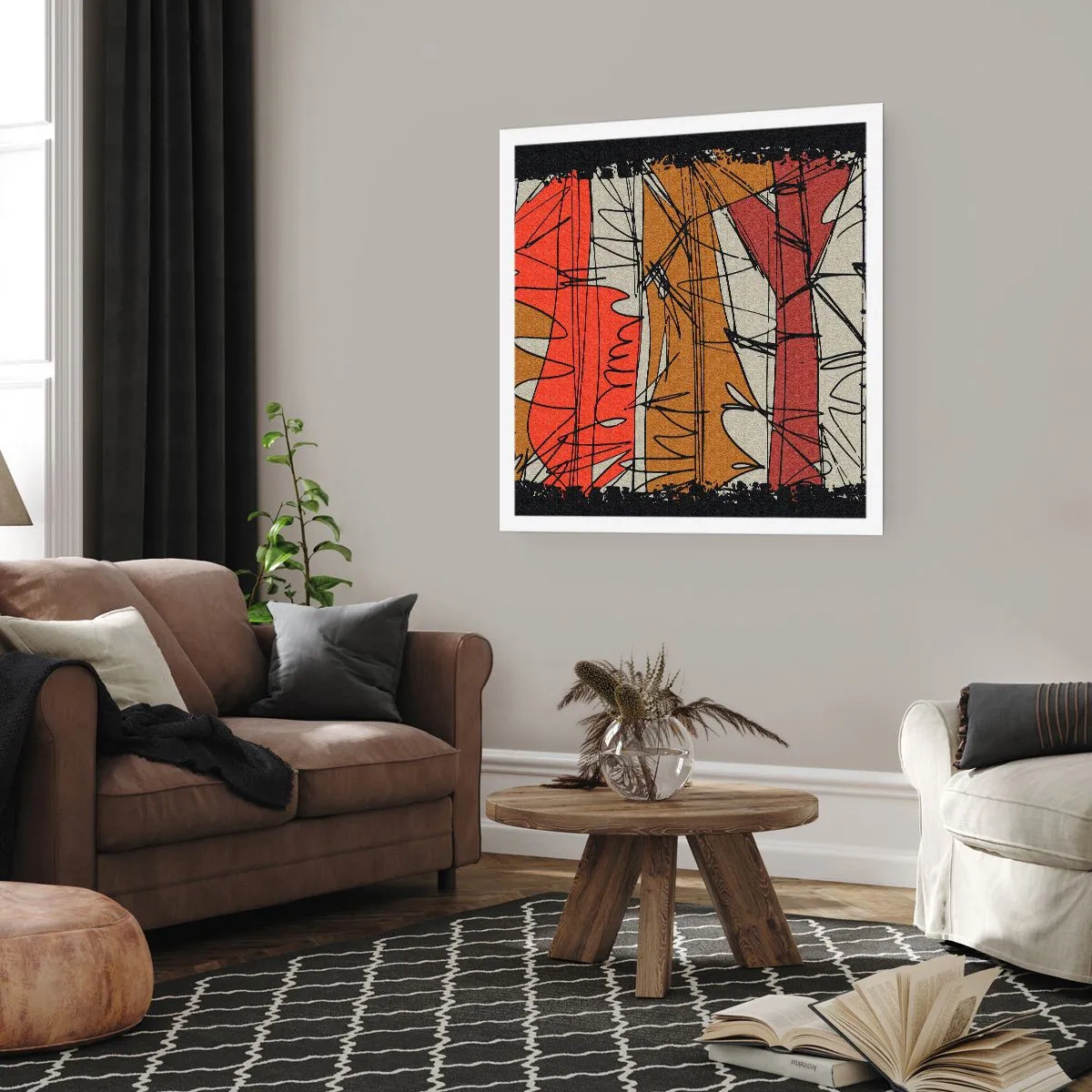 Poster - Spontane Komposition - 30x30 cm