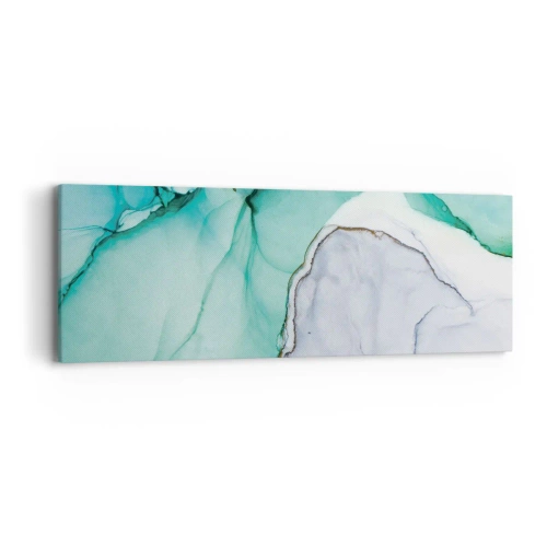 Bild auf Leinwand - Leinwandbild - Eine Studie in Türkis - 90x30 cm